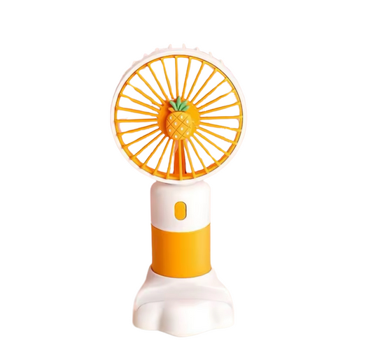 Cute pineapple portable fan with rechargeable battery